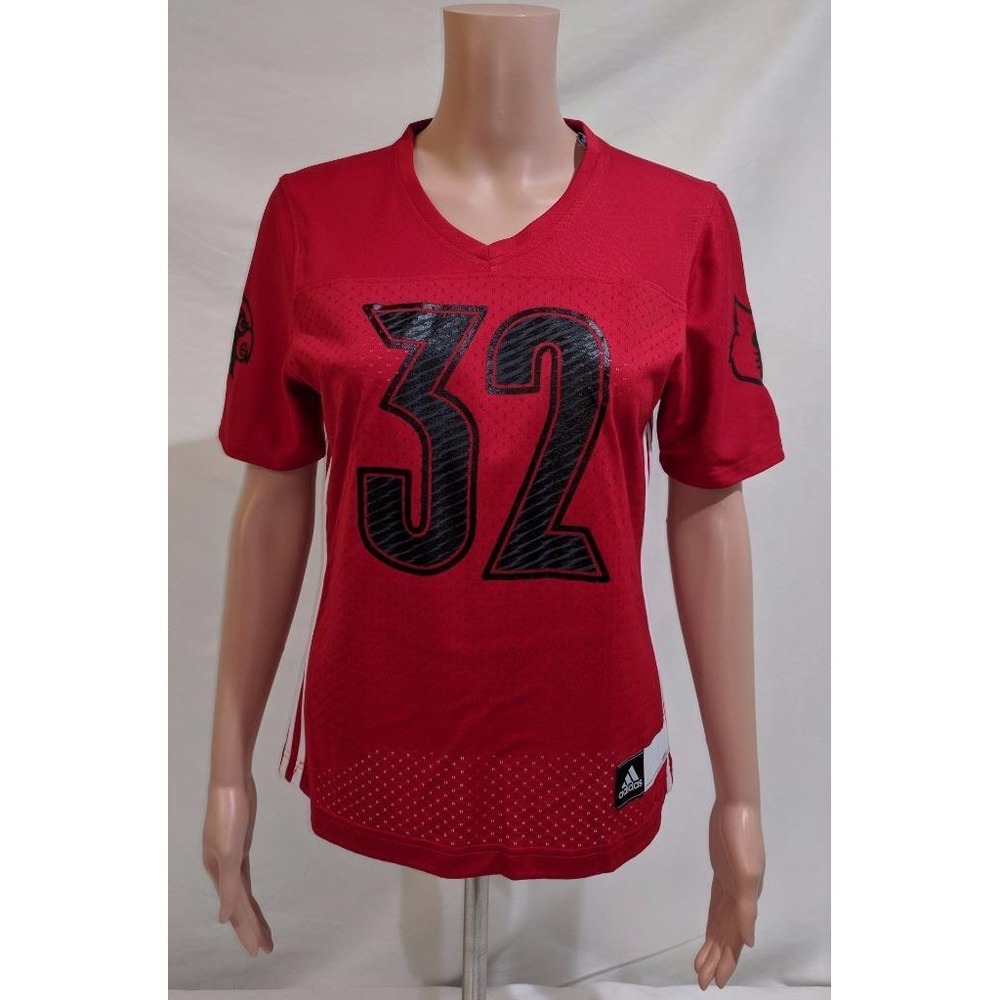 Adidas Women's Small Louisville Cardinals #32 Tee‎ T‑Shirt Jersey Top NEW NWT